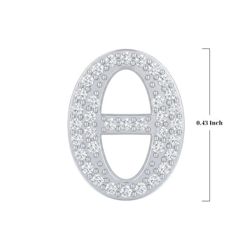 Silver Letter Θ / Theta Charm