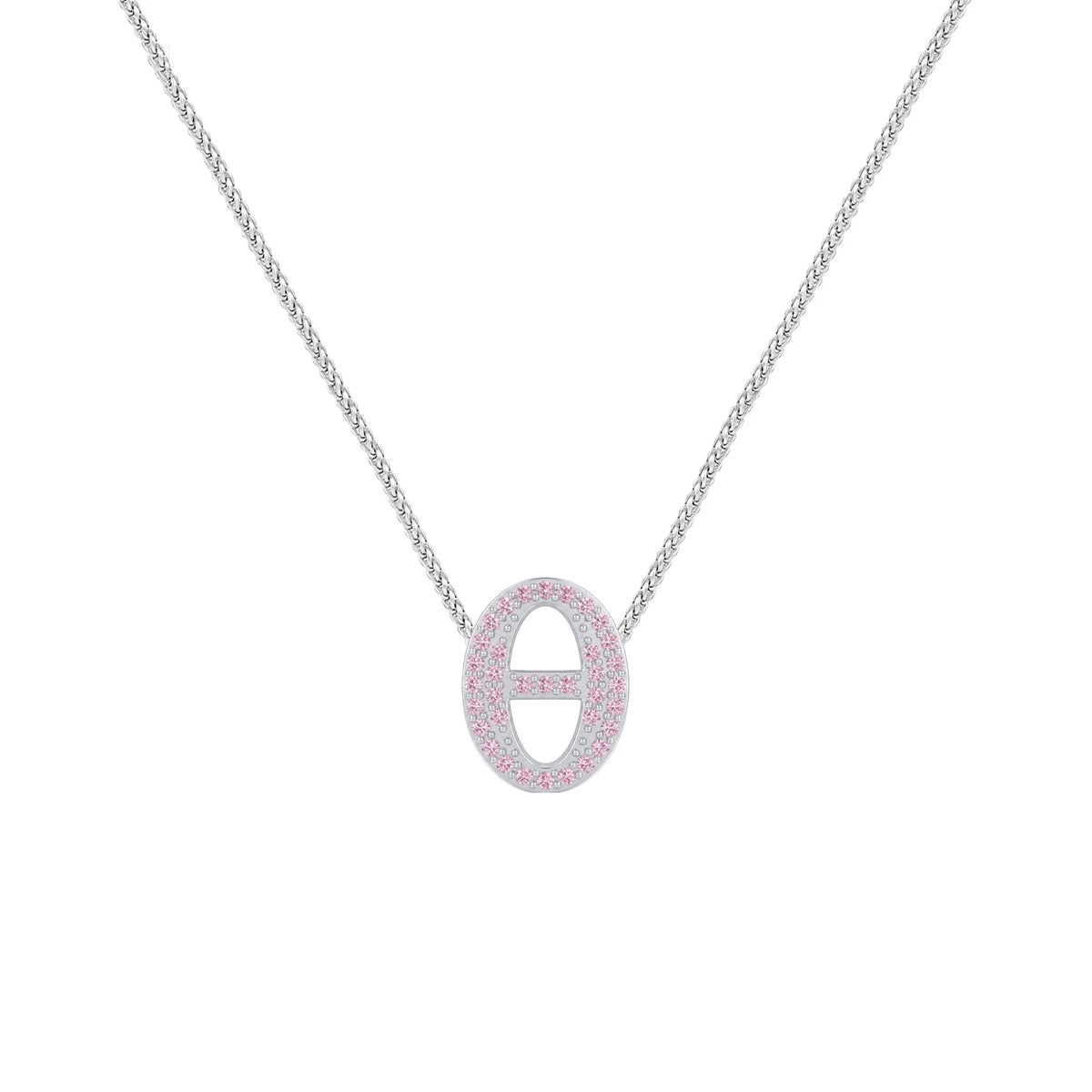Pink Letter Θ / Theta Charm