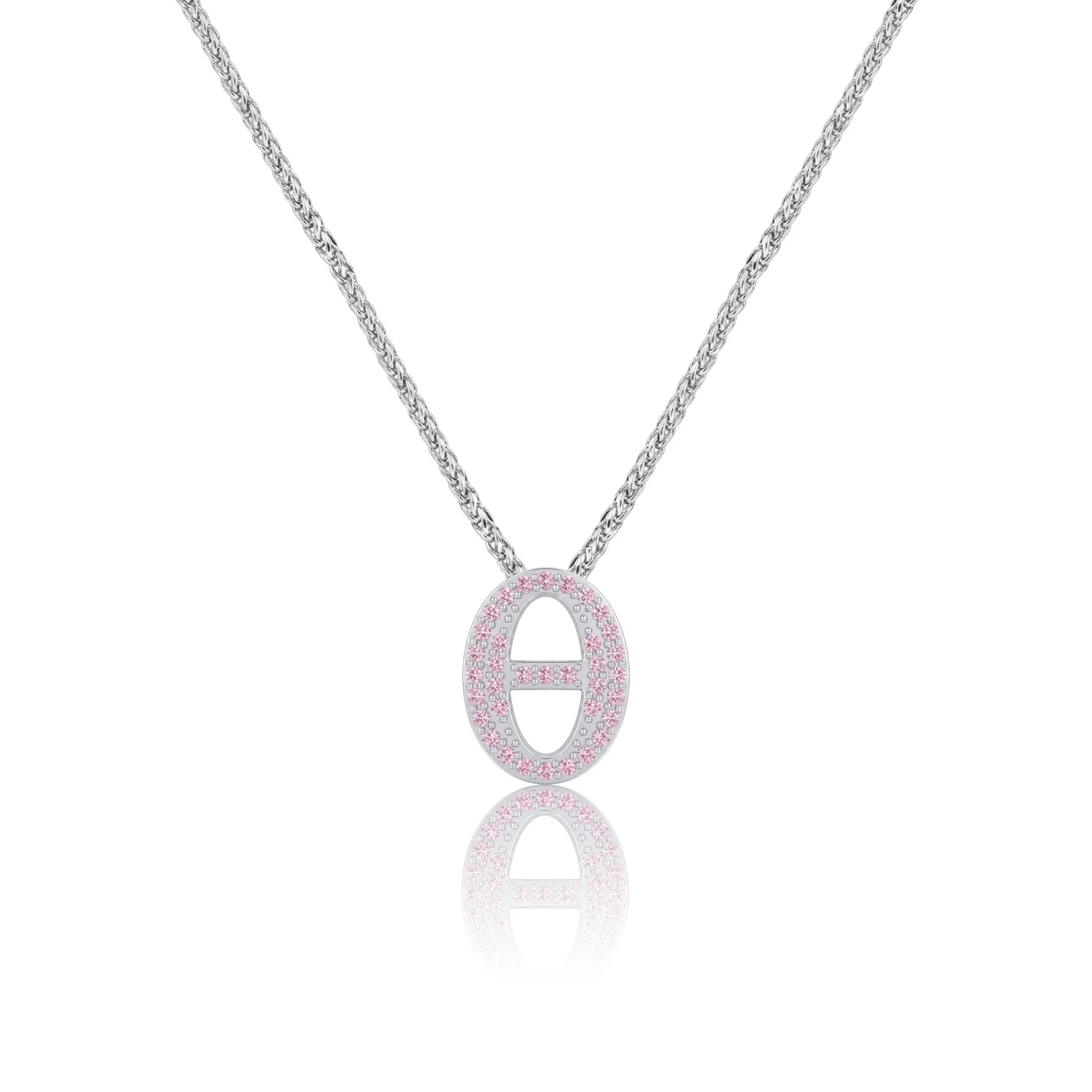 Pink Letter Θ / Theta Charm