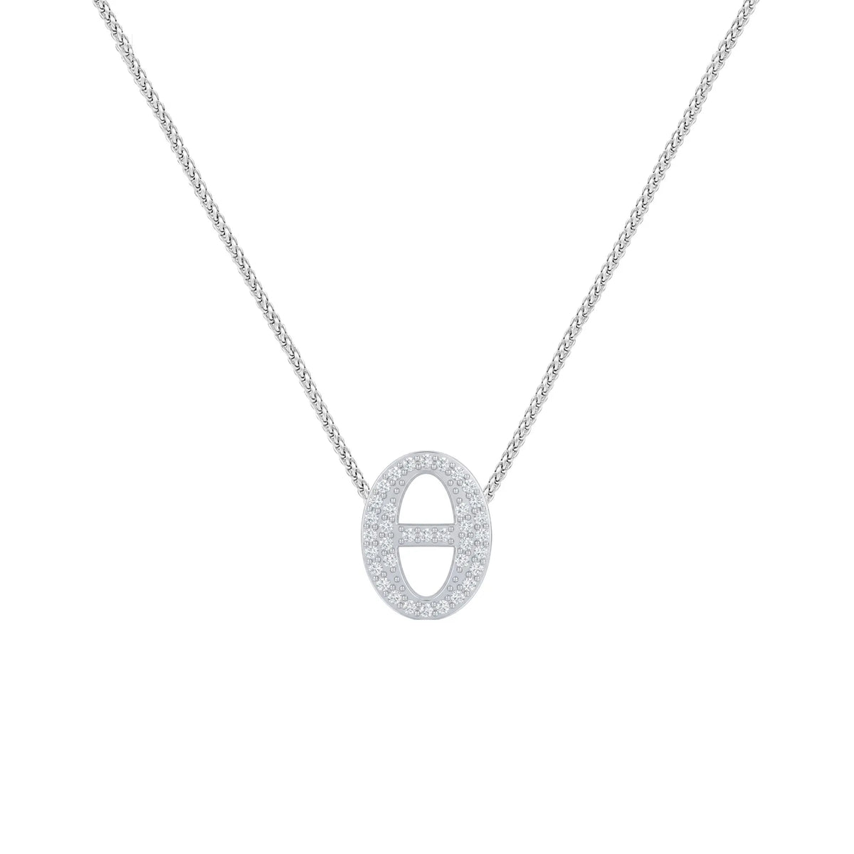 Silver Letter Θ / Theta Charm