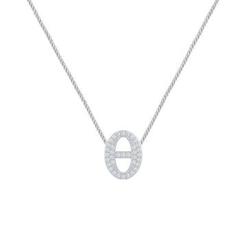 Silver Letter Θ / Theta Charm