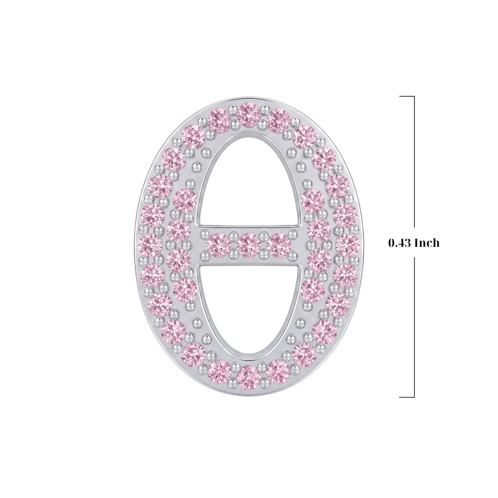 Pink Letter Θ / Theta Charm