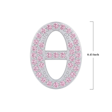 Pink Letter Θ / Theta Charm