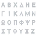 Silver Letter L Charm with available Greek letter styles