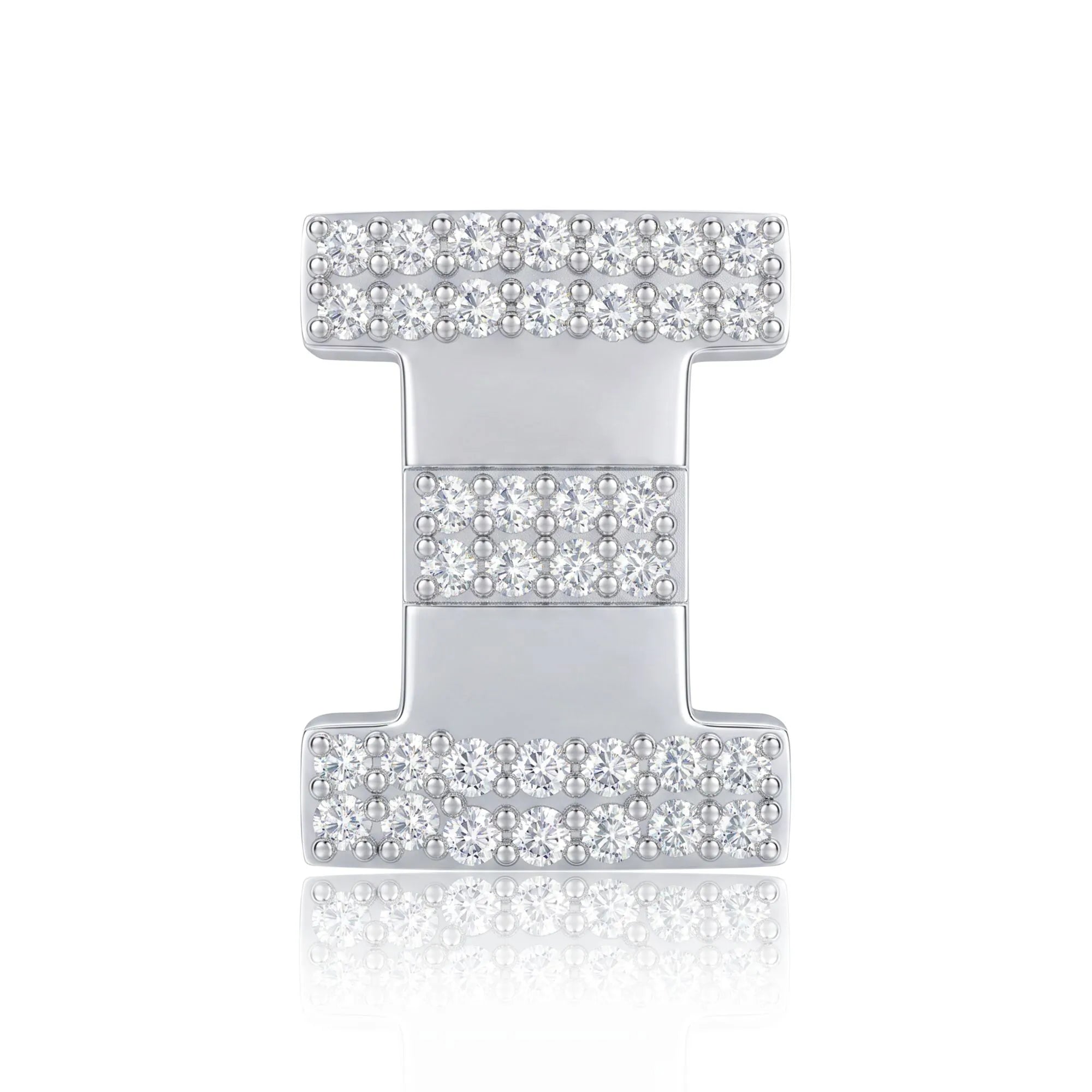 Silver Letter Ξ / Xi Charm