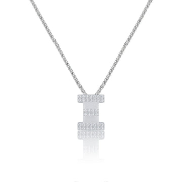 Silver Letter Ξ / Xi Charm