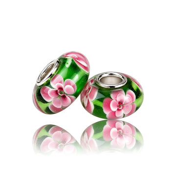 Pink Green Murano Glass