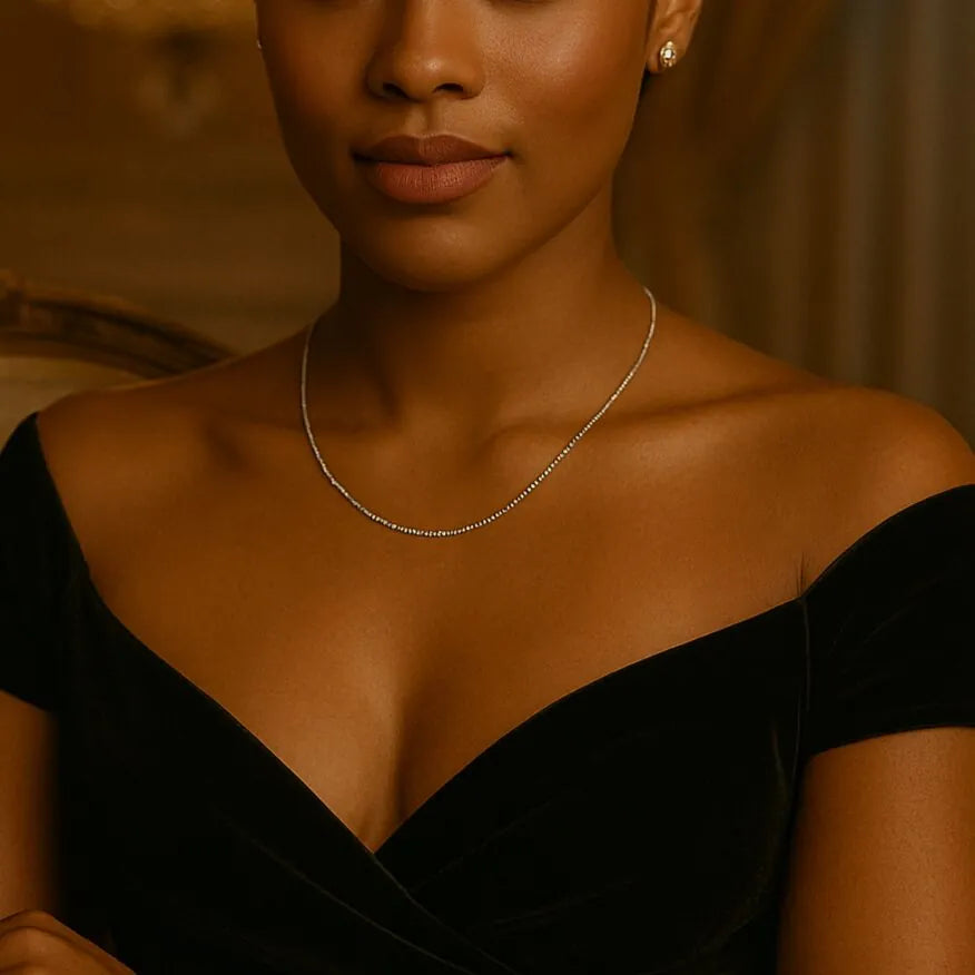 Sterling Silver Necklace Chain Adjustable