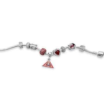 ΔΣΘ Stained Glass Charm Bracelet #1 -Delta Sigma Theta