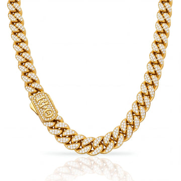 Iota Phi Theta Iced Out Gold Cuban Chain Necklace
