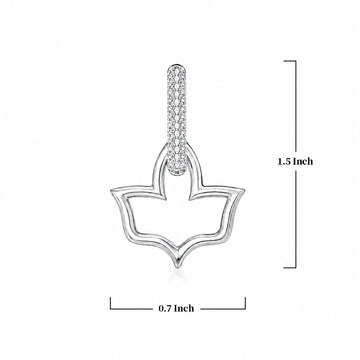 AKA Radiant Ivy Pavé Silver U Hoop Earrings