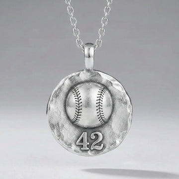 Jackie Robinson "#42 Baseball" Medallion Necklace