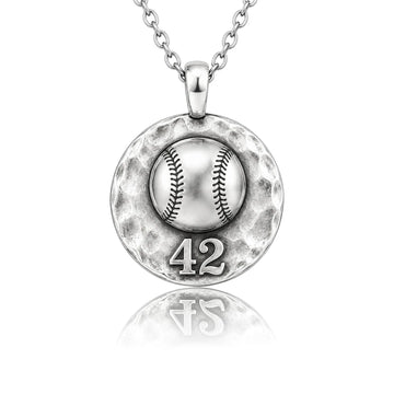 Jackie Robinson "#42 Baseball" Medallion Necklace