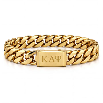 Kappa Alpha Psi Gold Cuban Link Bracelet