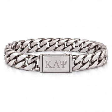 Kappa Alpha Psi Silver Cuban Link Bracelet