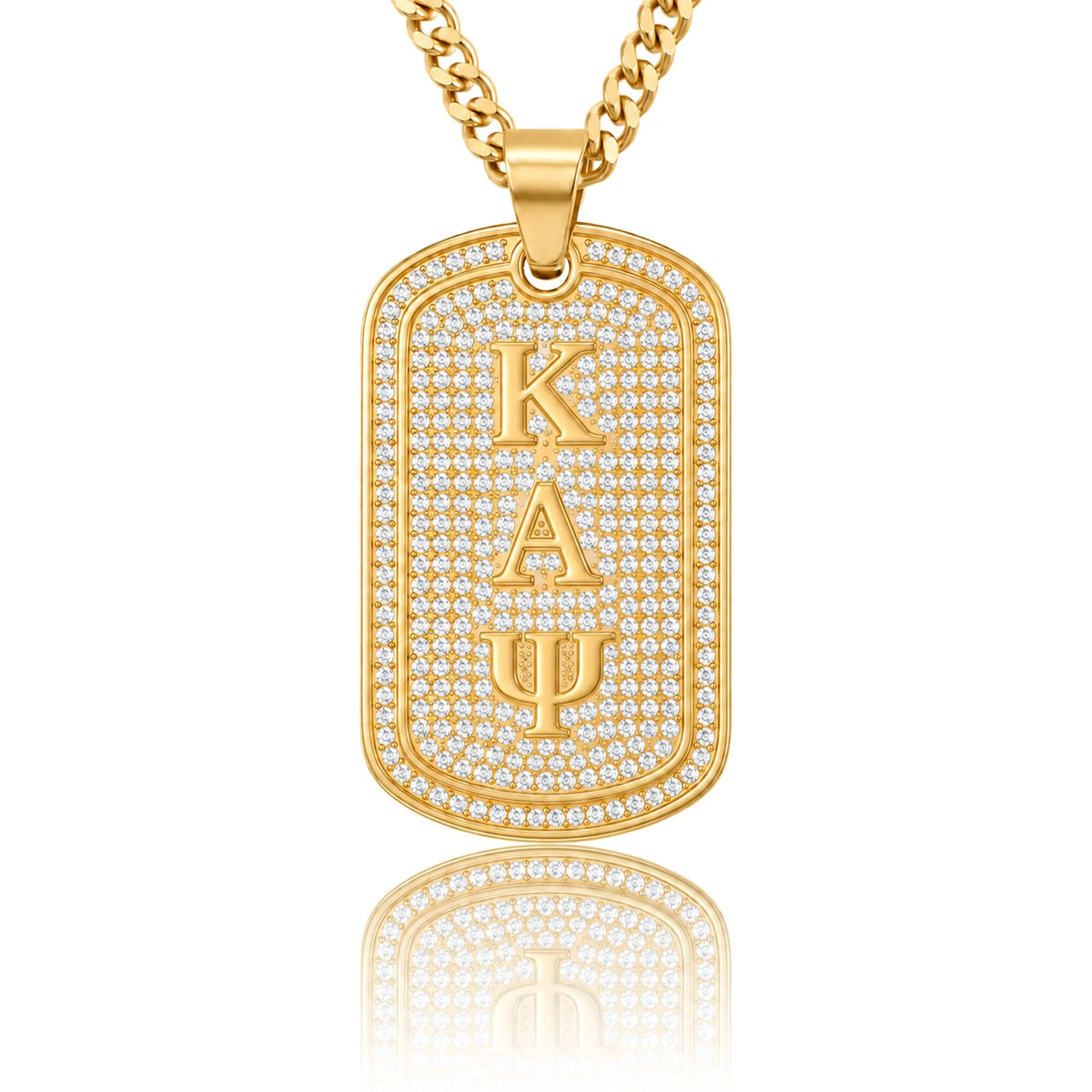 Kappa Alpha Psi Gold Dogtag with Chain