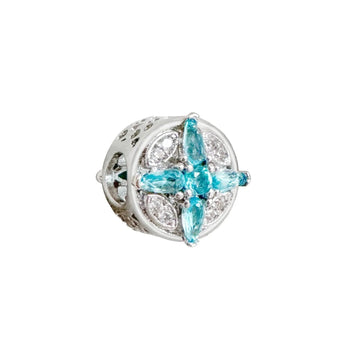 Light Blue Diamond charm - Gratia Pearl