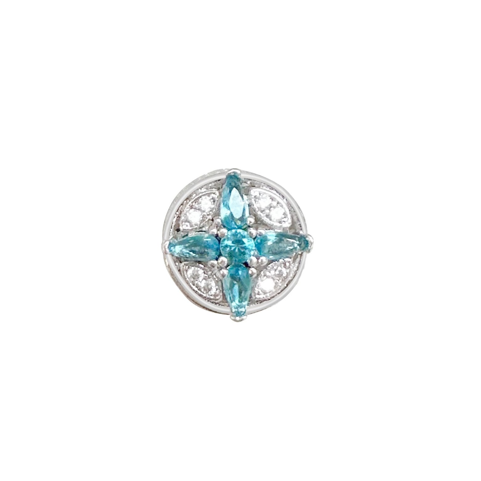 Light Blue Diamond charm - Gratia Pearl