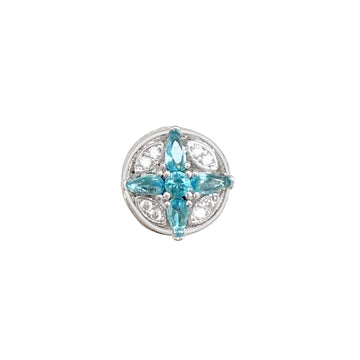 Light Blue Diamond charm - Gratia Pearl