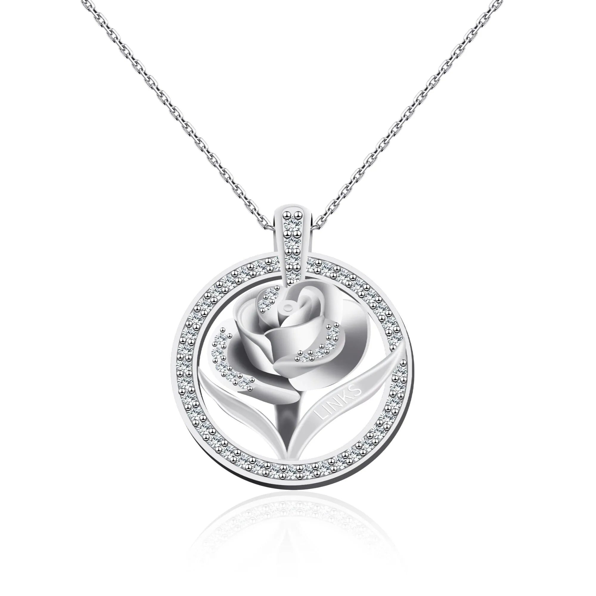 Links Rose Sterling Silver Pendant - Gratia Pearl