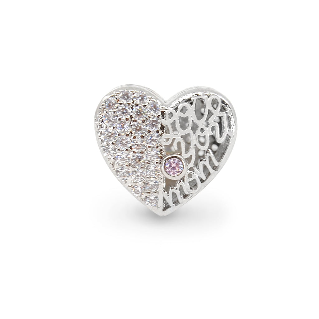 "Love You" heart charm - Gratia Pearl