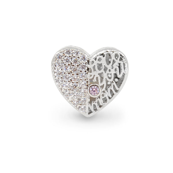 "Love You" heart charm - Gratia Pearl