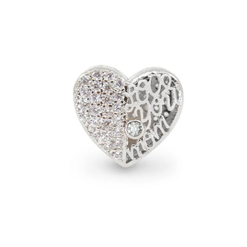 "Love You" heart charm - Gratia Pearl