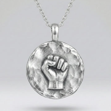 Malcolm X "Fist" Medallion Necklace