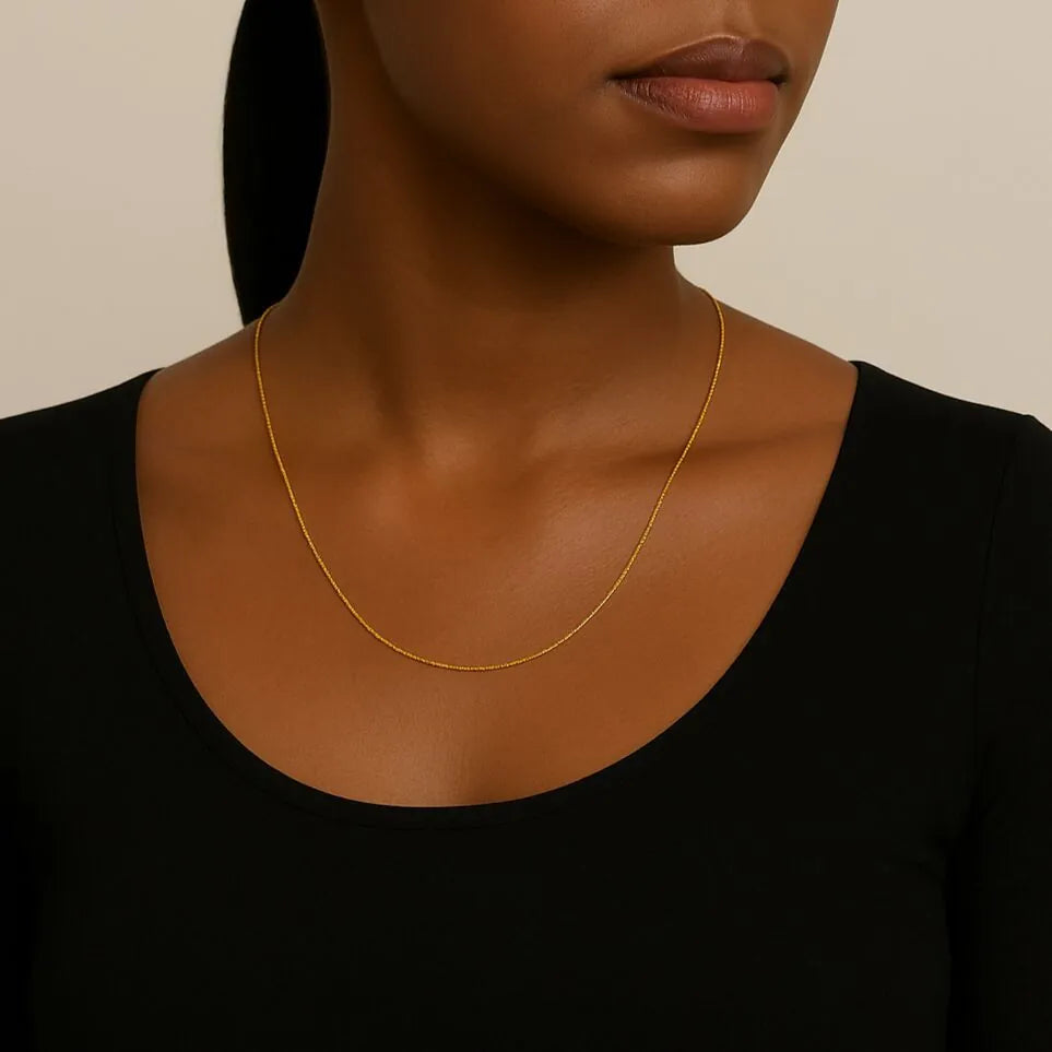 Gold Vermeil Necklace Chain Adjustable