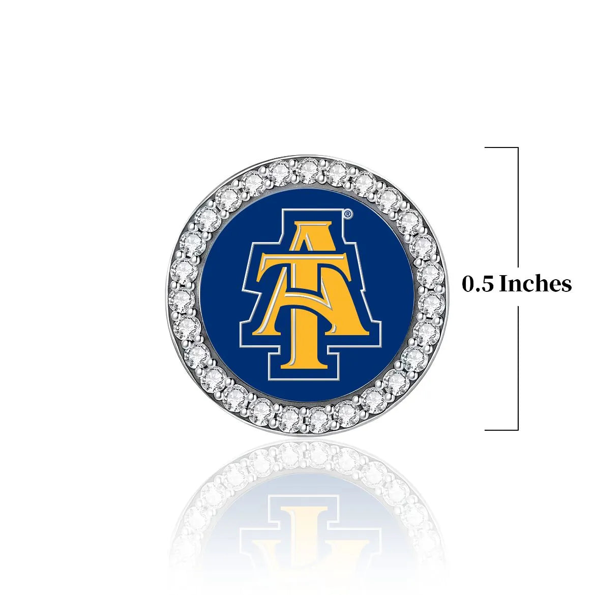 North Carolina A&T State University Sterling Silver Charm (Fits Pandora)