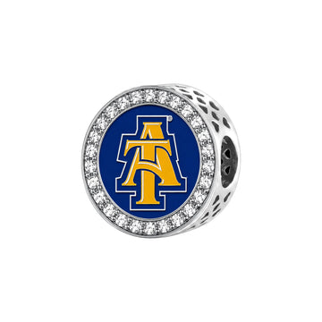 North Carolina A&T State University Sterling Silver Charm (Fits Pandora)