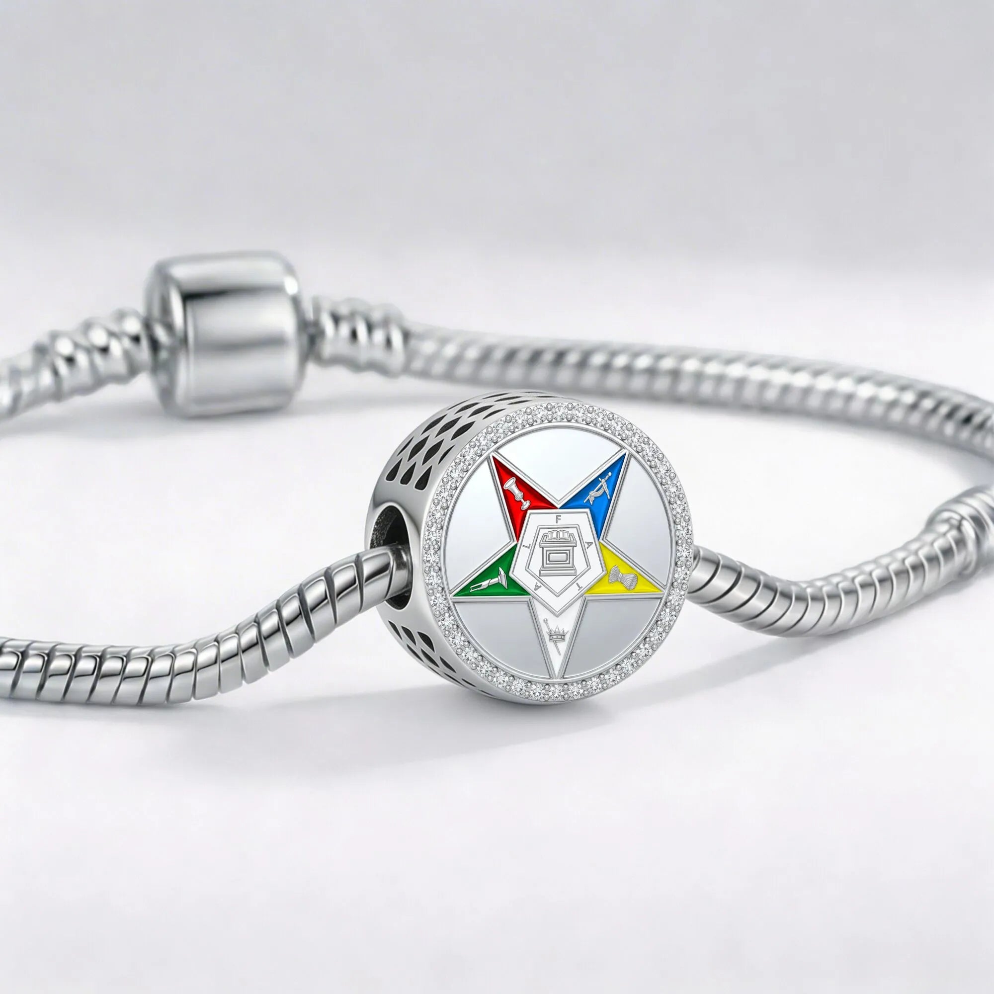 Order of the Eastern Star Sterling Silver Charm (Fits Pandora)