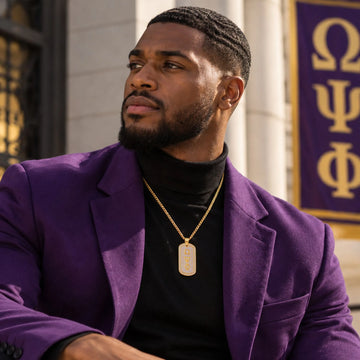 Omega Psi Phi Gold Dogtag