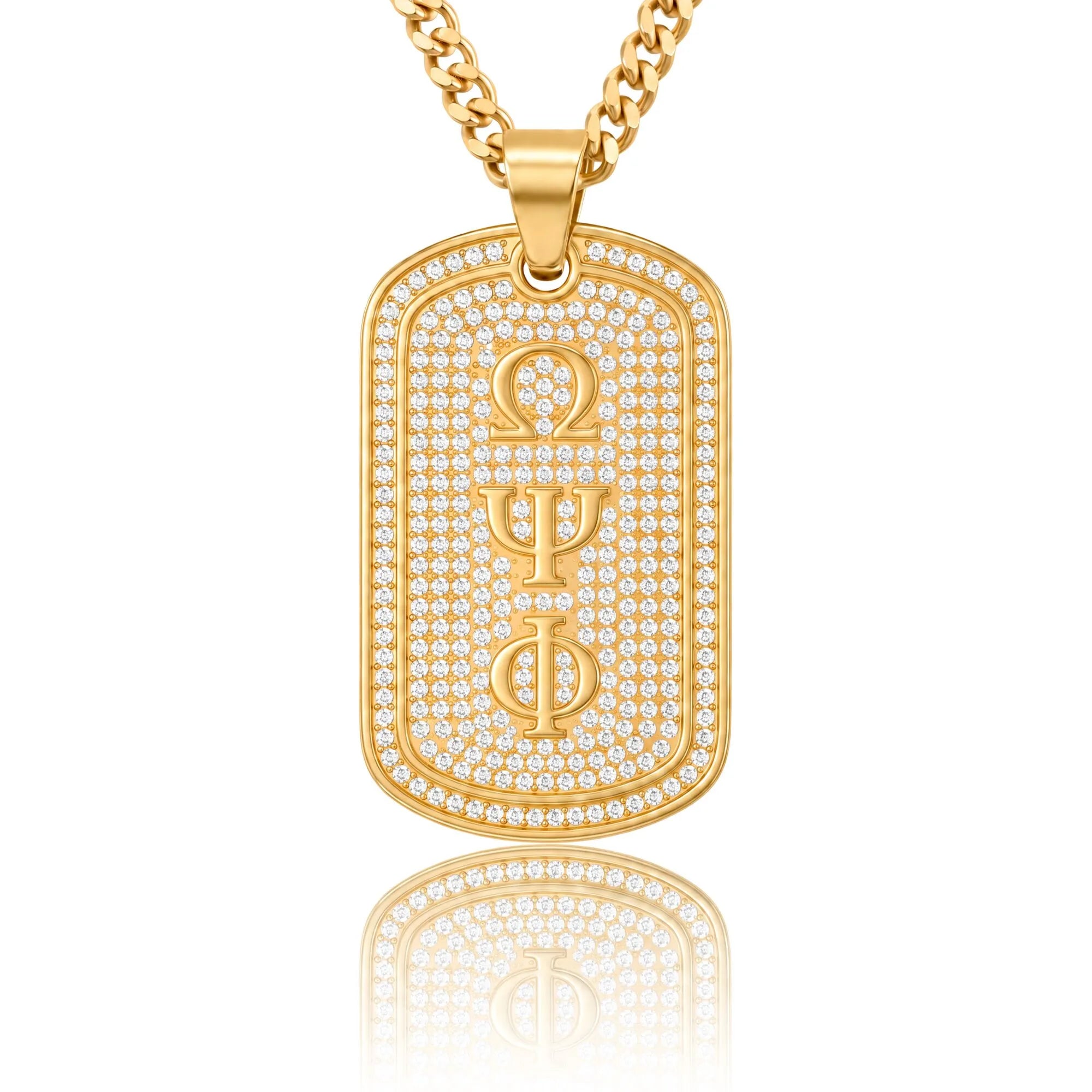 Omega Psi Phi Gold Dogtag