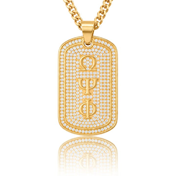 Omega Psi Phi Gold Dogtag