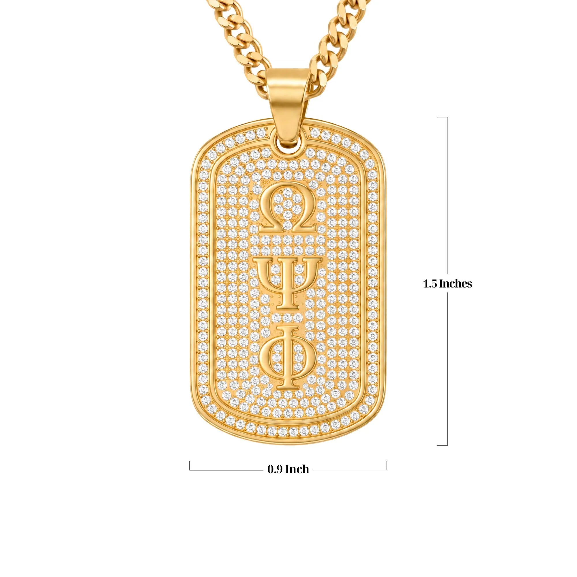 Omega Psi Phi Gold Dogtag