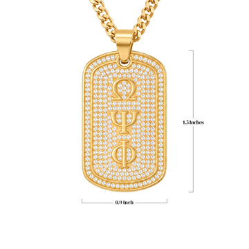 Omega Psi Phi Gold Dogtag