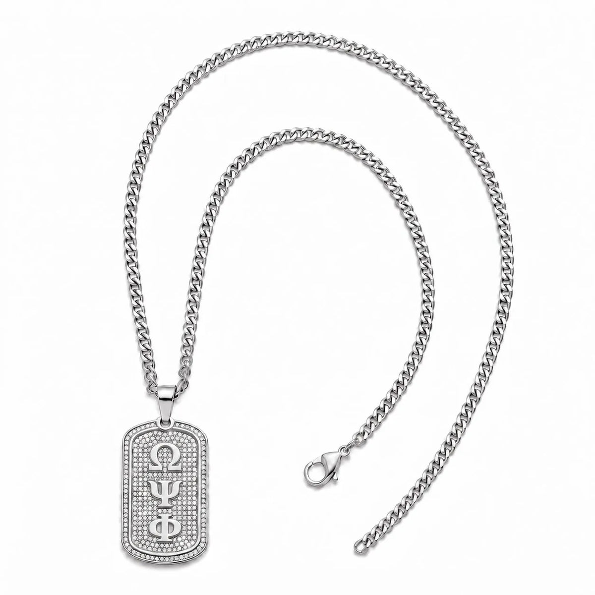 Omega Psi Phi Silver Dogtag