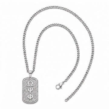 Omega Psi Phi Silver Dogtag