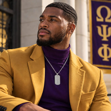 Omega Psi Phi Silver Dogtag
