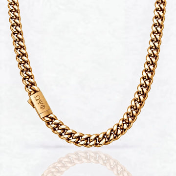 Omega Psi Phi Gold Cuban Chain Necklace