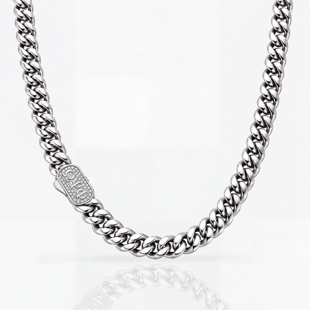 Omega Psi Phi Pavé Cuban Chain Necklace
