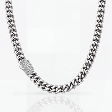 Omega Psi Phi Pavé Cuban Chain Necklace
