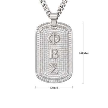 Phi Beta Sigma Silver Dogtag