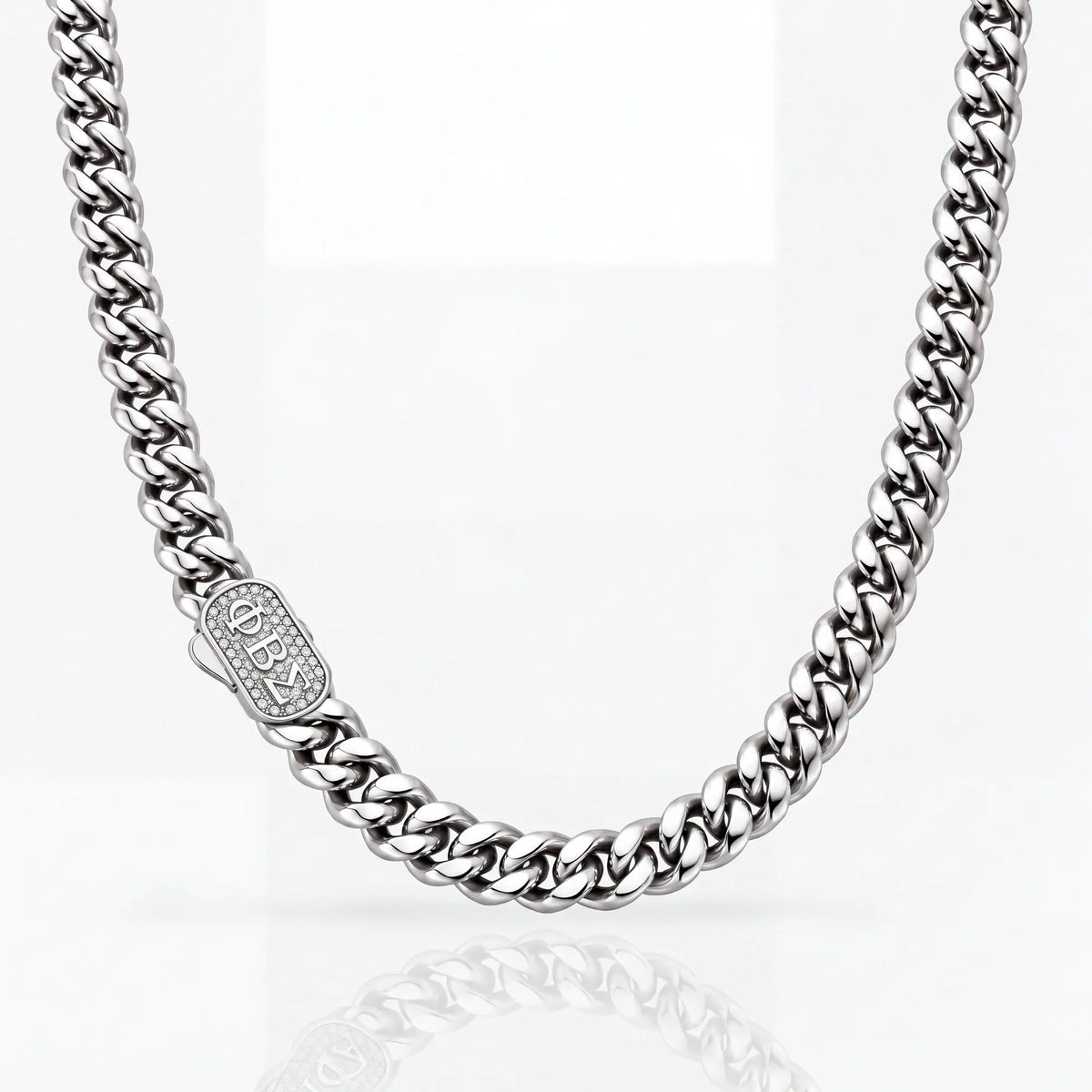 Phi Beta Sigma Pavé Cuban Chain Necklace