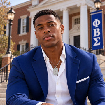 Phi Beta Sigma Silver Dogtag with Chain