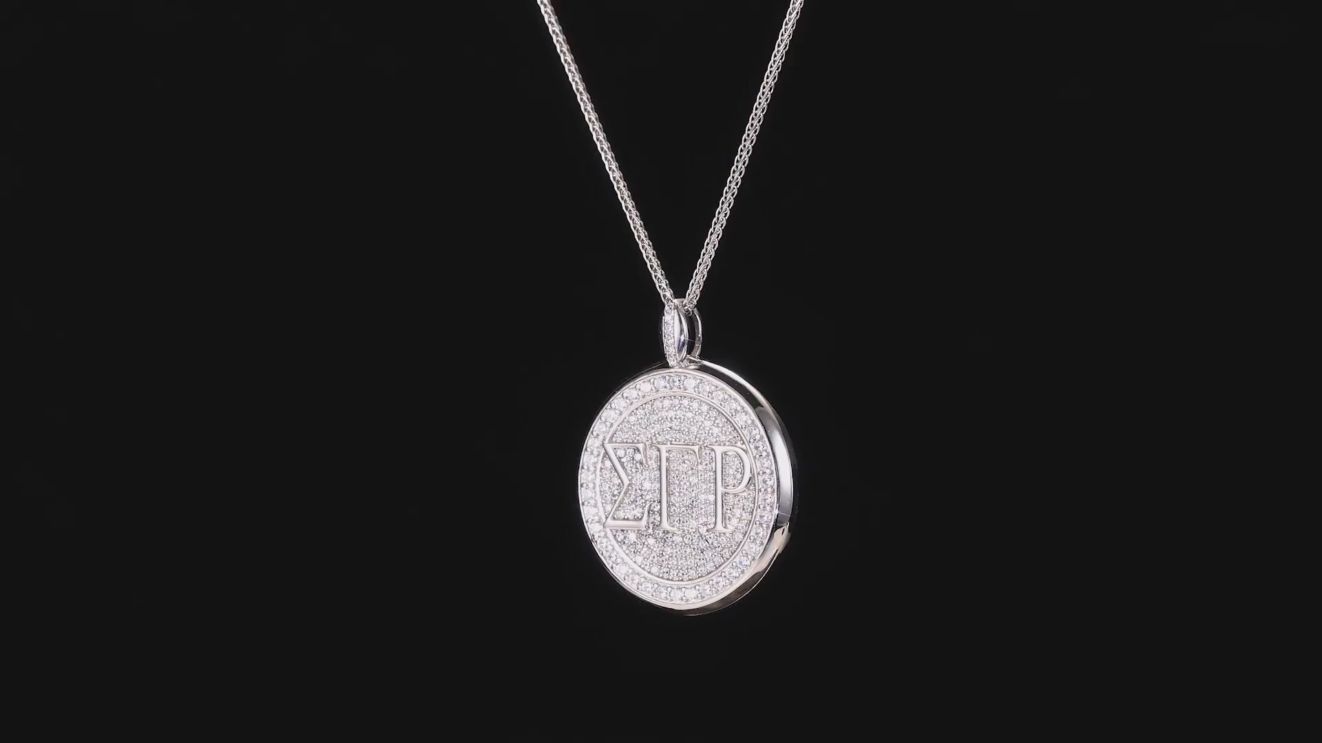 SGRho Signature Medallion Sterling Silver Pendant (Chain Sold Separately) compressed video 1