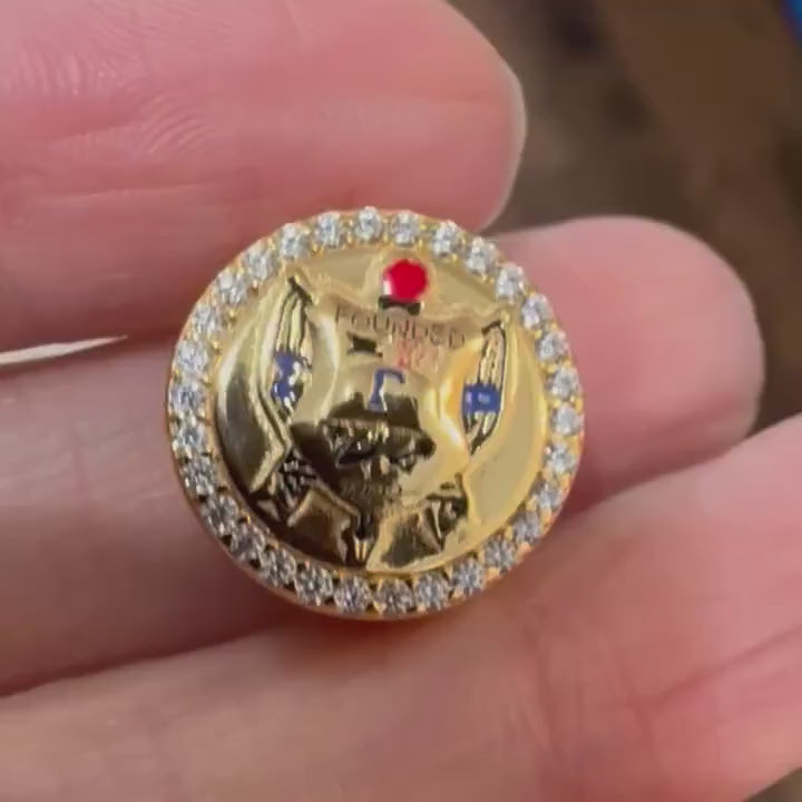 SGRHO Shield Gold Vermeil Charm (Fits Pandora) compressed video 1