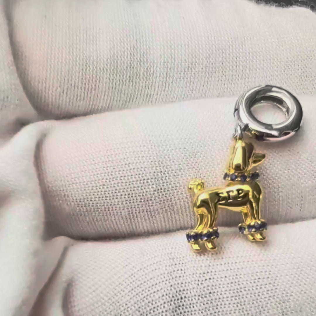 SGRHO Gold Vermeil Poodle Charm (Fits Pandora)