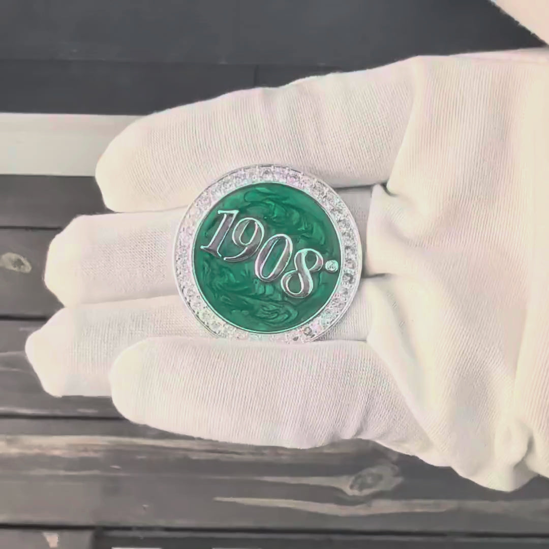 AKA 1908 Green Brooch